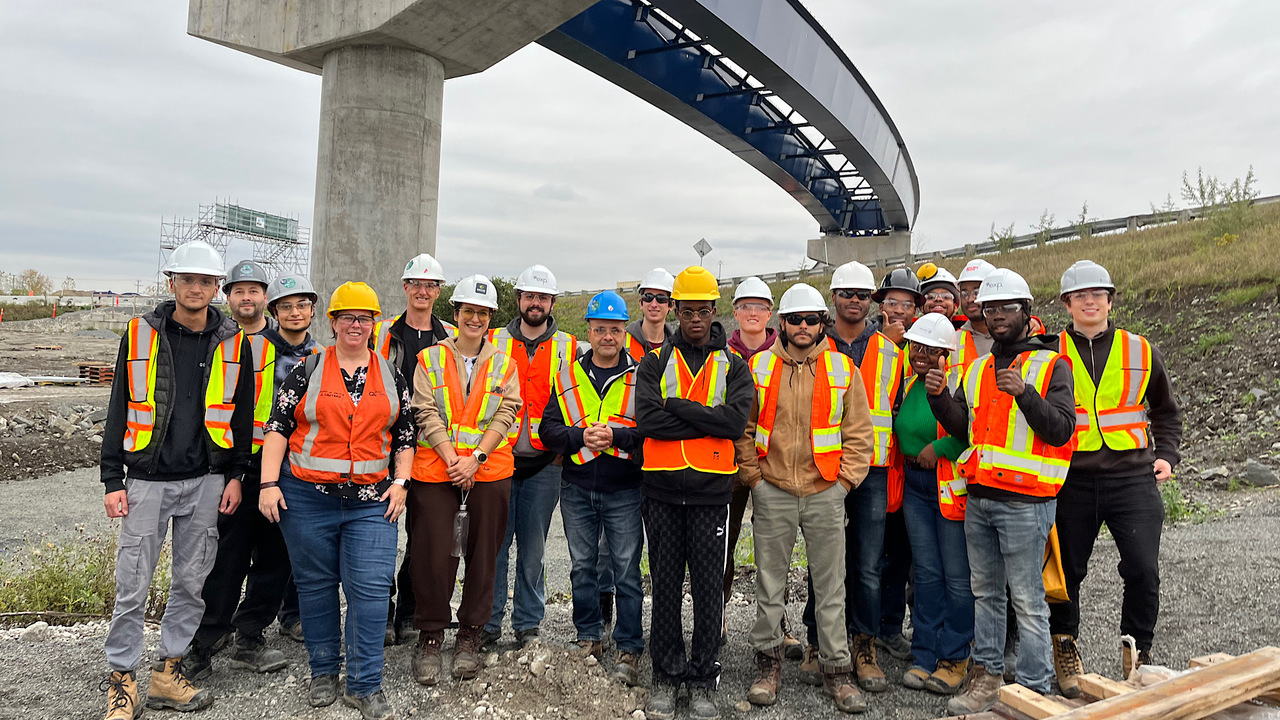 Génie civil - visite de chantier à Laval