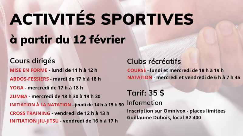 Activités sportives - intramural - H2024