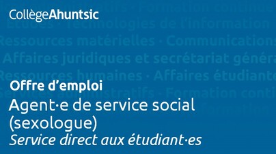 Emplois - Agent·e de service social (sexologue)