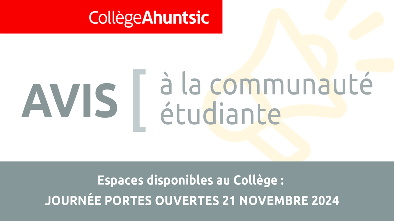 Espaces disponibles au Collège