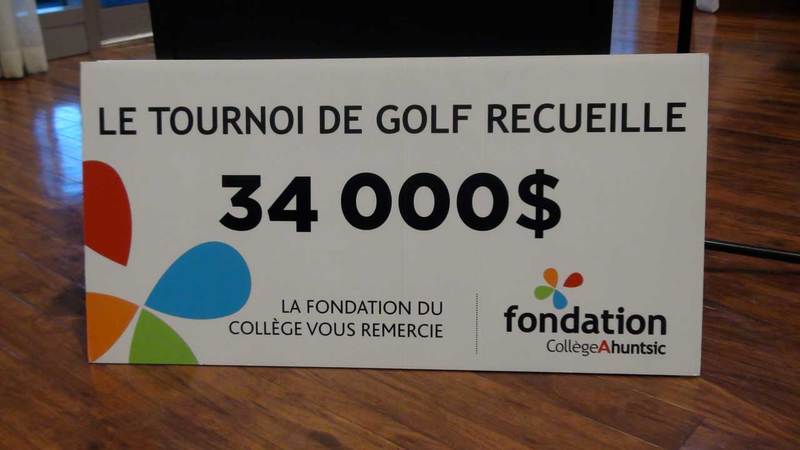 chèque de 34 000$ Tournoi de golf de la Fondation 2018