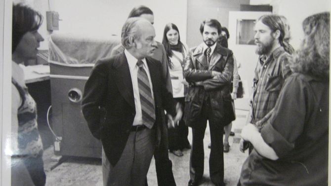 Visite de René Lévesque au Collège Ahuntsic