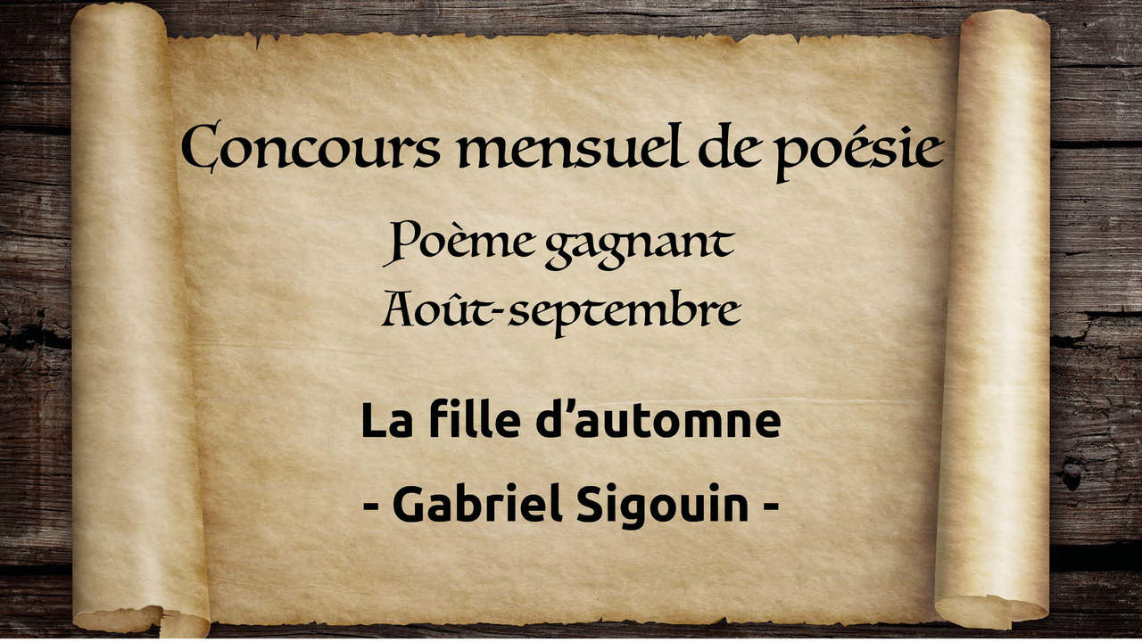 Concours mensuel de poesie-gagnant