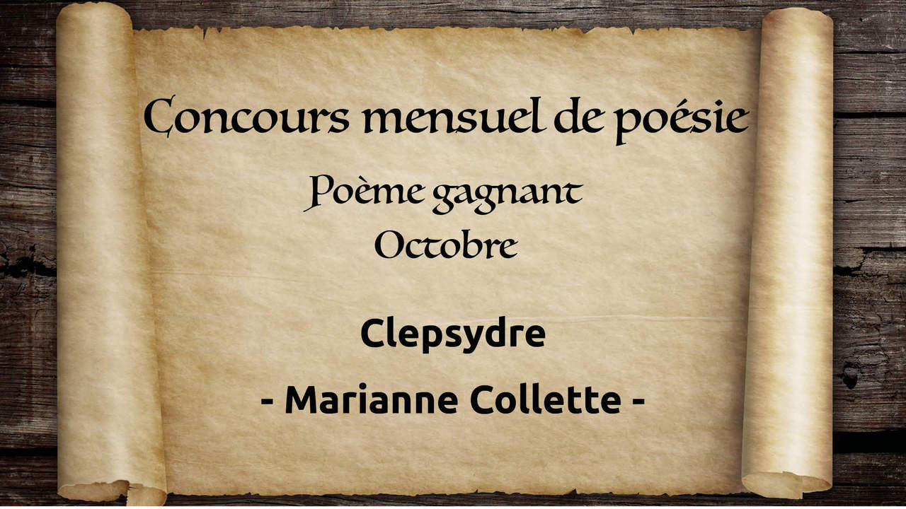 Concours mensuel de poésie - octobre