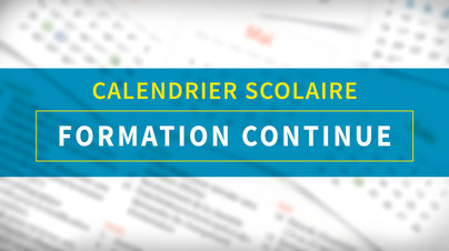 Calendrier scolaire Formation continue