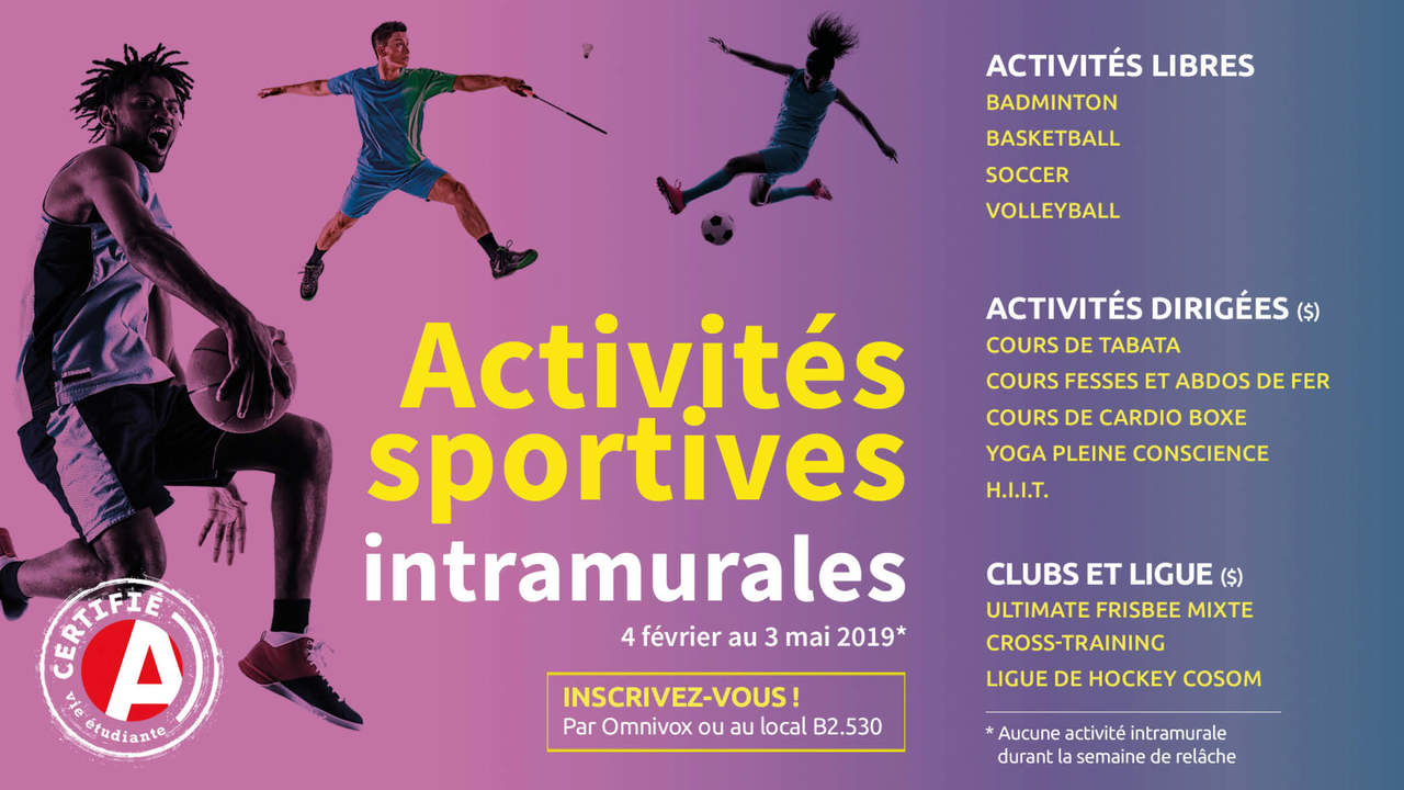 Activités sportives intra H2019