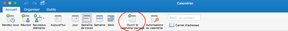 capture bouton calendrier partagé