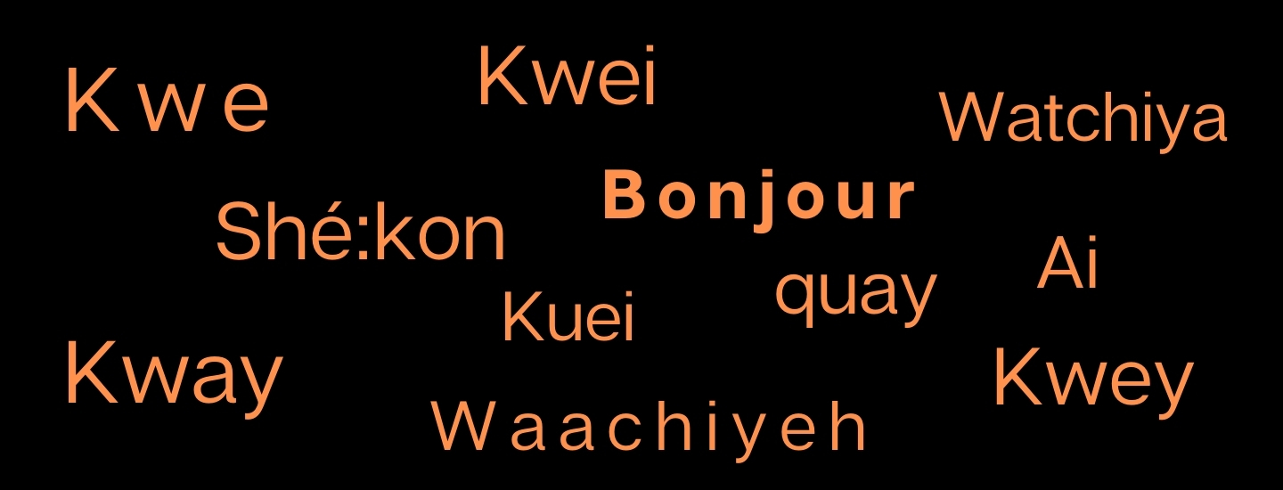 Bonjour - Langues autochtones - Carrousel