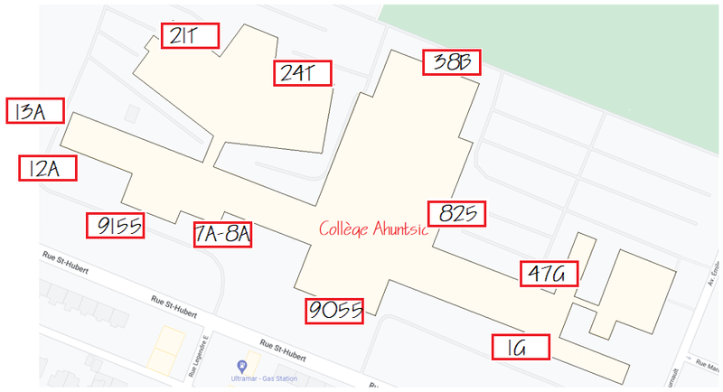 Plan des entrées au Collège - Automne 22