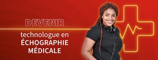 Technologie de l'échographie médicale - rouge